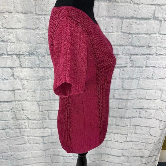 A.N.A. Cotton blend Open knit short sleeve sweater size XS - Picture 5 of 11